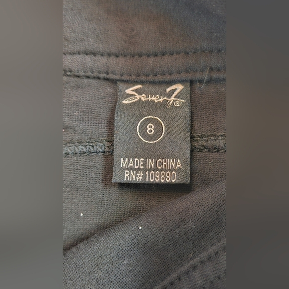 Seven7 Womens Black Cropped Skinny 4 Pocket Pants Size 8 - Picture 5 of 12